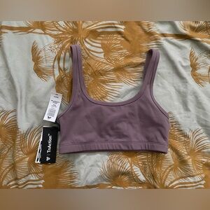 bnwt TNAction mini bra top 2xs smoked eggplant